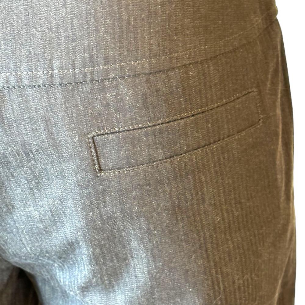 Alvin Valley Grey Pinstripe Ultra High Rise Capri Pants - Picture 9 of 10